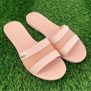 Melissa Sun Hollywood Rubber Light Pink Lightweight Slip On Casual Slide Sandal